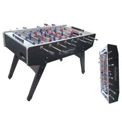 TopTable Voetbaltafel Competition Pro*** formica / metal line Gegoten poppen Zwart (inklapbaar)